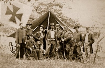 General Charles Griffin and Officers, 1861-65 by Mathew B. Brady
